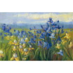 " Blue And Yellow Flower Field V2 " by Carol Rowan - Image 5