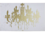 "Champagne Gold Diamond Chandelier" Graphic Art on Wrapped Canvas - Image 3