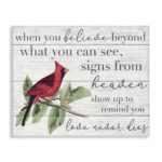 Believe Love Never Dies Inspirational Cardinal Bird Word Design' by Daphne Polselli Graphic Art Print - Image 8