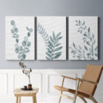 " Blue Botanical Wash I " 3 - Pieces - Image 7