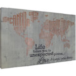 In-A-Word World Map - Life Takes You to Unexpected Places, Love Brings You Home Textual Art - Image 5