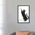" Black Cat And Toilet Paper " by Alexey Dmitrievich Shmyrov Painting Print - Image 5
