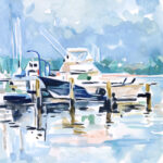 " Watercolor Marina II " - Image 5