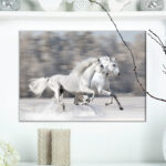 " Two White Horse " by Designart - Image 8