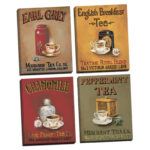 " Tea Time! Vintage Tea Signs; Earl Gray, English Breakfast, Chamomile And Peppermint " by Gregory Gorham 4 - Pieces - Image 5