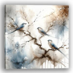 " Whispering Branches: Trio Of Birds;Whispering Branches: Trio Of Birds " - Image 5