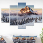 " Winter Mountain Landscape " 5 - Pieces - Image 7