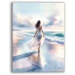" Seashore Serenity: Sunset Beach Stroll " - Image 3