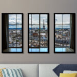 " Paris Rooftops 8 Window " 3 - Pieces - Image 5