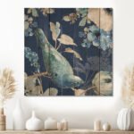 Indigold Bird Cottage Family IV - Farmhouse Print on Natural Pine Wood - Image 6