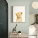 Kiranveer Sleepy Baby Lion Graphic Art on Canvas - Image 8