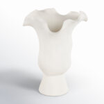 Bia Cole And Ceramic Floral Inspired Abstract Vase With Linear Grooves - Image 6