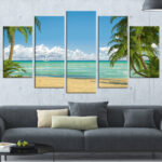 " Palms At Caribbean Beach " 5 - Pieces - Image 4