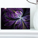 " Glittering Purple Fractal Flower " - Image 4
