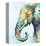 " Cool Colorful Elephant Black " - Image 3