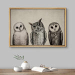 Bird " Variety Of Owl Portraits Vintage Antique Farmhouse Decor Nature Animals Modern Art Cozy Decor " - Image 8