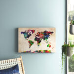 " Urban Watercolor World Map " by Michael Tompsett - Image 7