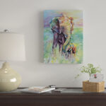 " Mother & Baby Elephant Rainbow Colors " by Michelle Faber - Image 8