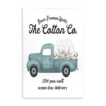 Toilet Paper Cotton Co Delivery Truck Bathroom Word Design - Floater Frame Graphic Art Print - Image 8