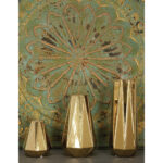 Ceramic Faceted Geometric Decorative Vase Set - Image 5