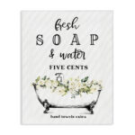 Fresh Soap And Water Bath Tub Bathroom Design - Graphic Art Print - Image 8